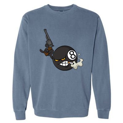 Billiard Cartoon Drawing Ball Pool Players Gift Meaningful Gift Garment-Dyed Sweatshirt