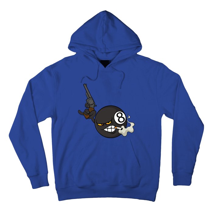 Billiard Cartoon Drawing Ball Pool Players Gift Meaningful Gift Hoodie