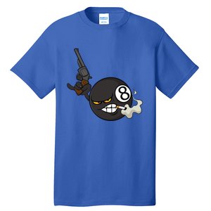 Billiard Cartoon Drawing Ball Pool Players Gift Meaningful Gift Tall T-Shirt