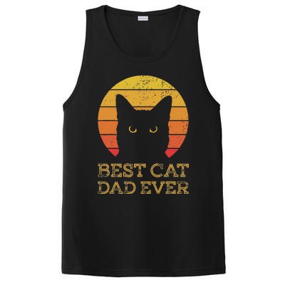 Best Cat Dad Ever Vintage Funny Cat Daddy Fathers Day PosiCharge Competitor Tank