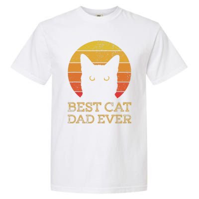 Best Cat Dad Ever Vintage Funny Cat Daddy Fathers Day Garment-Dyed Heavyweight T-Shirt