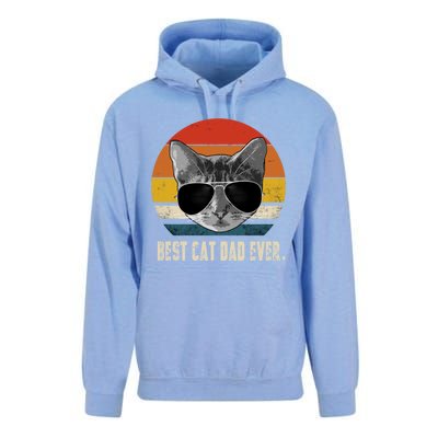 Best Cat Dad Ever Vintage Retro Cat Daddy Cat Father Unisex Surf Hoodie