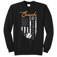 Baseball Coach Dad Like A Normal Dad Only Cooler USA Flag Sweatshirt