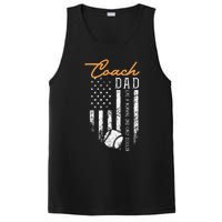 Baseball Coach Dad Like A Normal Dad Only Cooler USA Flag PosiCharge Competitor Tank