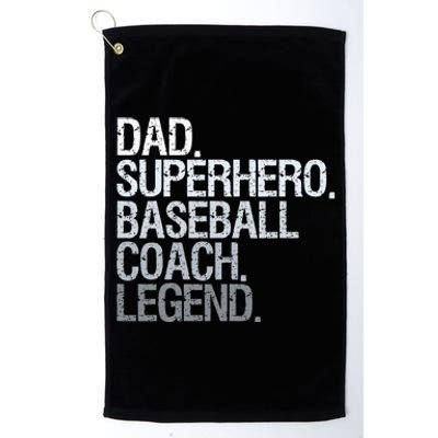 Baseball coach dad Platinum Collection Golf Towel