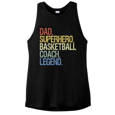 Basketball coach dad Ladies PosiCharge Tri-Blend Wicking Tank