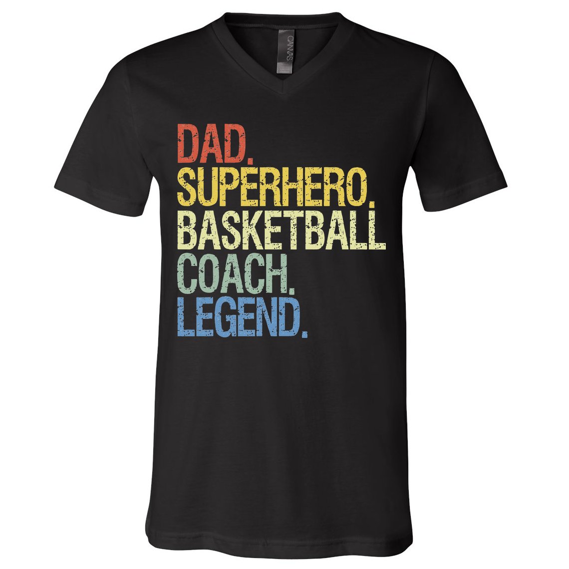 Basketball coach dad V-Neck T-Shirt