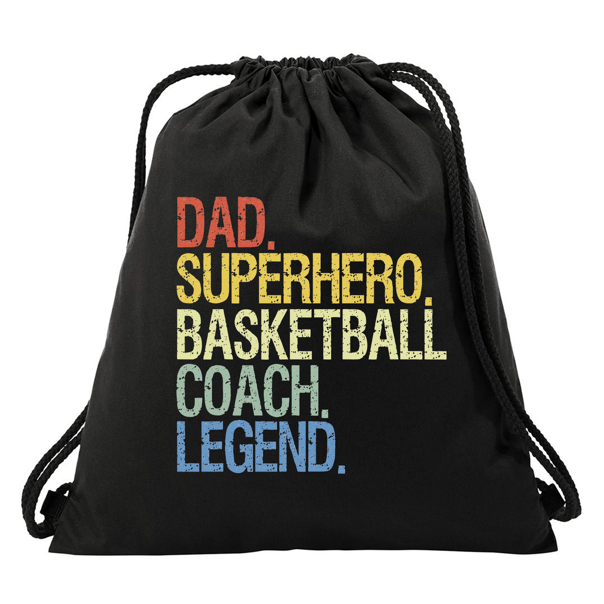 Basketball coach dad Drawstring Bag