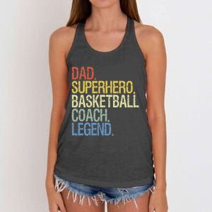 Basketball coach dad Women's Knotted Racerback Tank