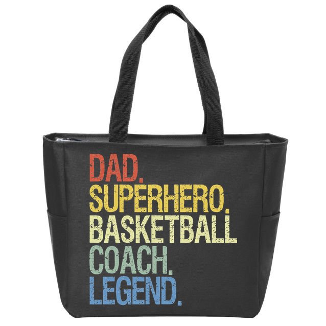 Basketball coach dad Zip Tote Bag