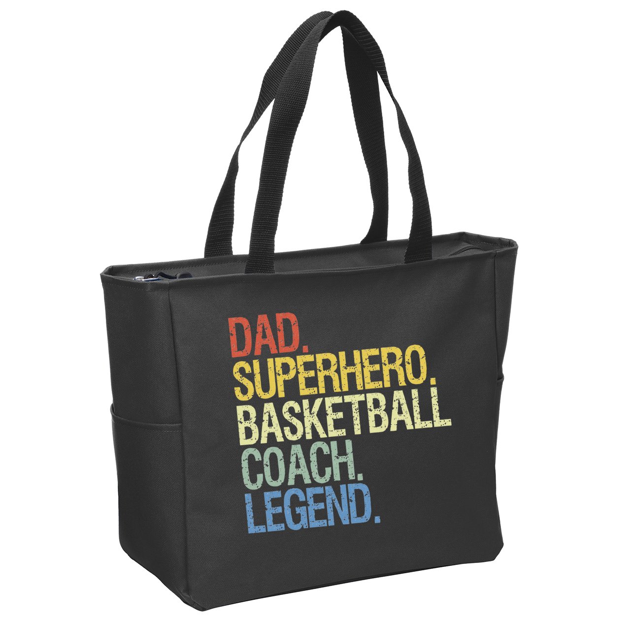 Basketball coach dad Zip Tote Bag