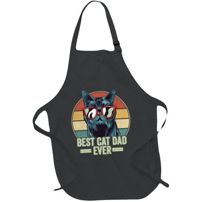 Best Cat Dad Ever Cat Dad Gift Full-Length Apron With Pockets