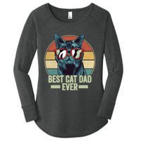 Best Cat Dad Ever Cat Dad Gift Women's Perfect Tri Tunic Long Sleeve Shirt