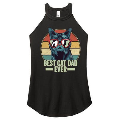 Best Cat Dad Ever Cat Dad Gift Women’s Perfect Tri Rocker Tank