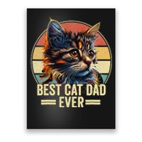 Best Cat Dad Ever Vintage Funny Cat Dad Fathers Day Poster