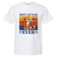 Best Cat Dad Ever Vintage Best Tabby Cat Dad Orange Tabby Garment-Dyed Heavyweight T-Shirt