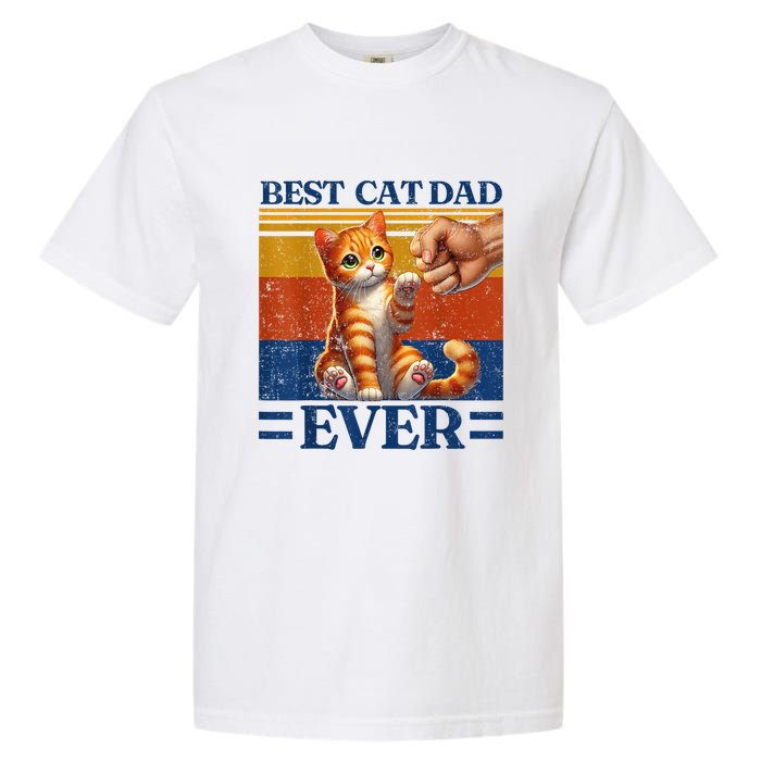 Best Cat Dad Ever Vintage Best Tabby Cat Dad Orange Tabby Garment-Dyed Heavyweight T-Shirt