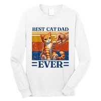 Best Cat Dad Ever Vintage Best Tabby Cat Dad Orange Tabby Long Sleeve Shirt