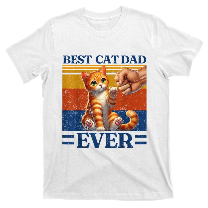 Best Cat Dad Ever Vintage Best Tabby Cat Dad Orange Tabby T-Shirt