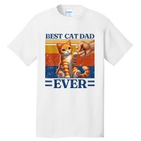 Best Cat Dad Ever Vintage Best Tabby Cat Dad Orange Tabby Tall T-Shirt