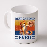 Best Cat Dad Ever Vintage Best Tabby Cat Dad Orange Tabby Coffee Mug