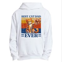 Best Cat Dad Ever Vintage Best Tabby Cat Dad Orange Tabby Urban Pullover Hoodie