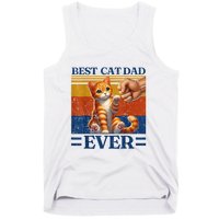 Best Cat Dad Ever Vintage Best Tabby Cat Dad Orange Tabby Tank Top