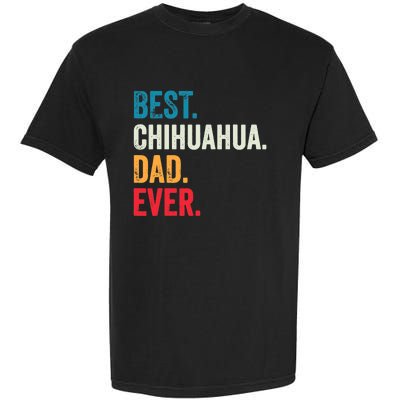 Best Chihuahua Dad Ever Retro Vintage Sunset Garment-Dyed Heavyweight T-Shirt