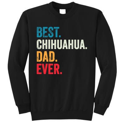 Best Chihuahua Dad Ever Retro Vintage Sunset Sweatshirt