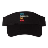 Best Chihuahua Dad Ever Retro Vintage Sunset Valucap Bio-Washed Visor