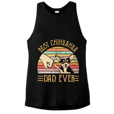 Best Chihuahua Dad Ever Ladies PosiCharge Tri-Blend Wicking Tank