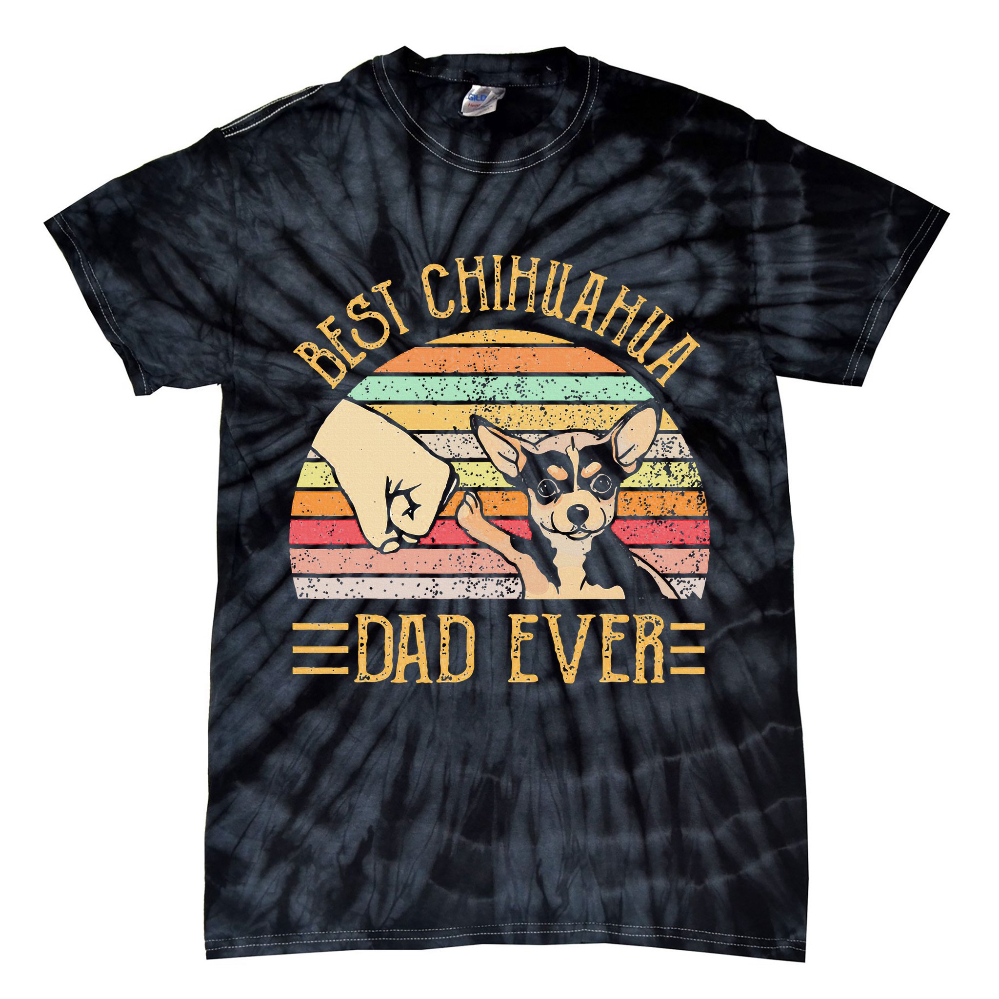 Best Chihuahua Dad Ever Tie-Dye T-Shirt