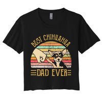 Best Chihuahua Dad Ever Women's Crop Top Tee
