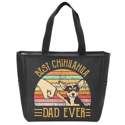 Best Chihuahua Dad Ever Zip Tote Bag
