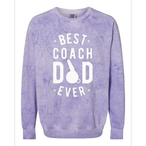 Best Coach Dad Ever Whistle Coach Dad Father's Day Colorblast Crewneck Sweatshirt