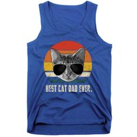 Best Cat Dad Ever Gift Vintage Retro Cat Daddy Cat Father Gift Tank Top