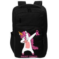 Breast Cancer Dabbing Unicorn, Fight Cancer, Pink Ribbon Breast Cancer, Survivor Impact Tech Backpack