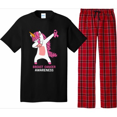 Breast Cancer Dabbing Unicorn, Fight Cancer, Pink Ribbon Breast Cancer, Survivor Pajama Set