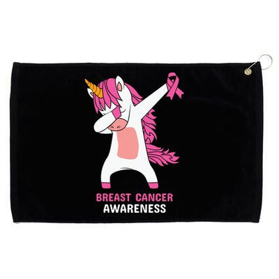 Breast Cancer Dabbing Unicorn, Fight Cancer, Pink Ribbon Breast Cancer, Survivor Grommeted Golf Towel