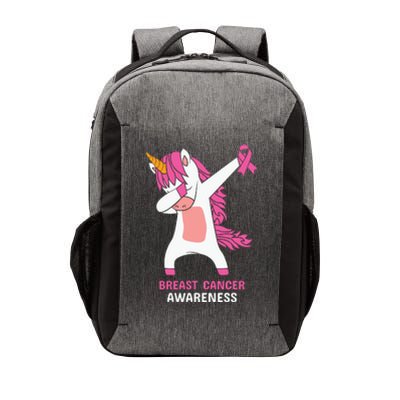 Breast Cancer Dabbing Unicorn, Fight Cancer, Pink Ribbon Breast Cancer, Survivor Vector Backpack