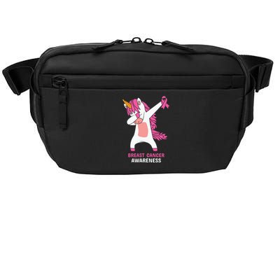 Breast Cancer Dabbing Unicorn, Fight Cancer, Pink Ribbon Breast Cancer, Survivor Crossbody Pack