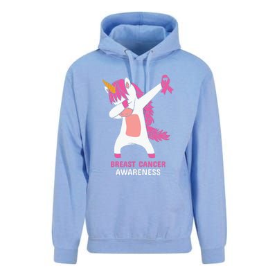 Breast Cancer Dabbing Unicorn, Fight Cancer, Pink Ribbon Breast Cancer, Survivor Unisex Surf Hoodie