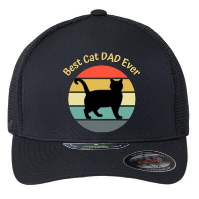 Best Cat Dad Ever Flexfit Unipanel Trucker Cap