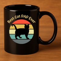 Best Cat Dad Ever 11oz C Handle Ceramic Mug