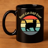 Best Cat Dad Ever 11oz C Handle Ceramic Mug