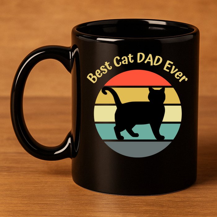 Best Cat Dad Ever 11oz C Handle Ceramic Mug