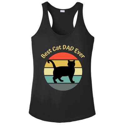 Best Cat Dad Ever Ladies PosiCharge Competitor Racerback Tank