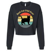 Best Cat Dad Ever Cropped Pullover Crew