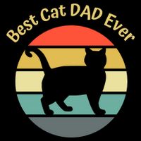Best Cat Dad Ever Cropped Pullover Crew