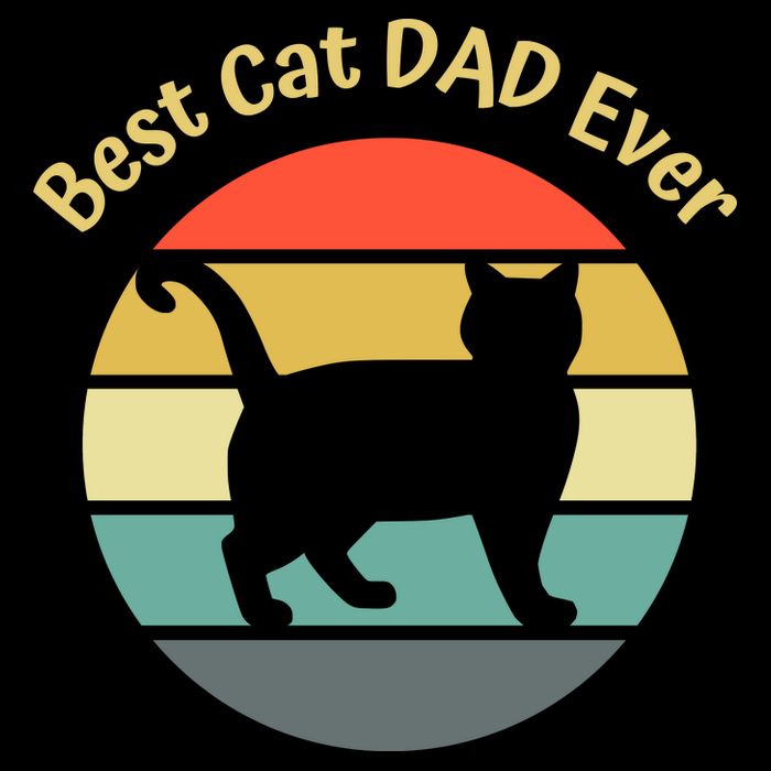 Best Cat Dad Ever Cropped Pullover Crew